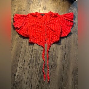Red cropped Top